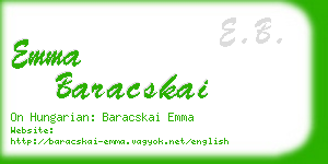 emma baracskai business card